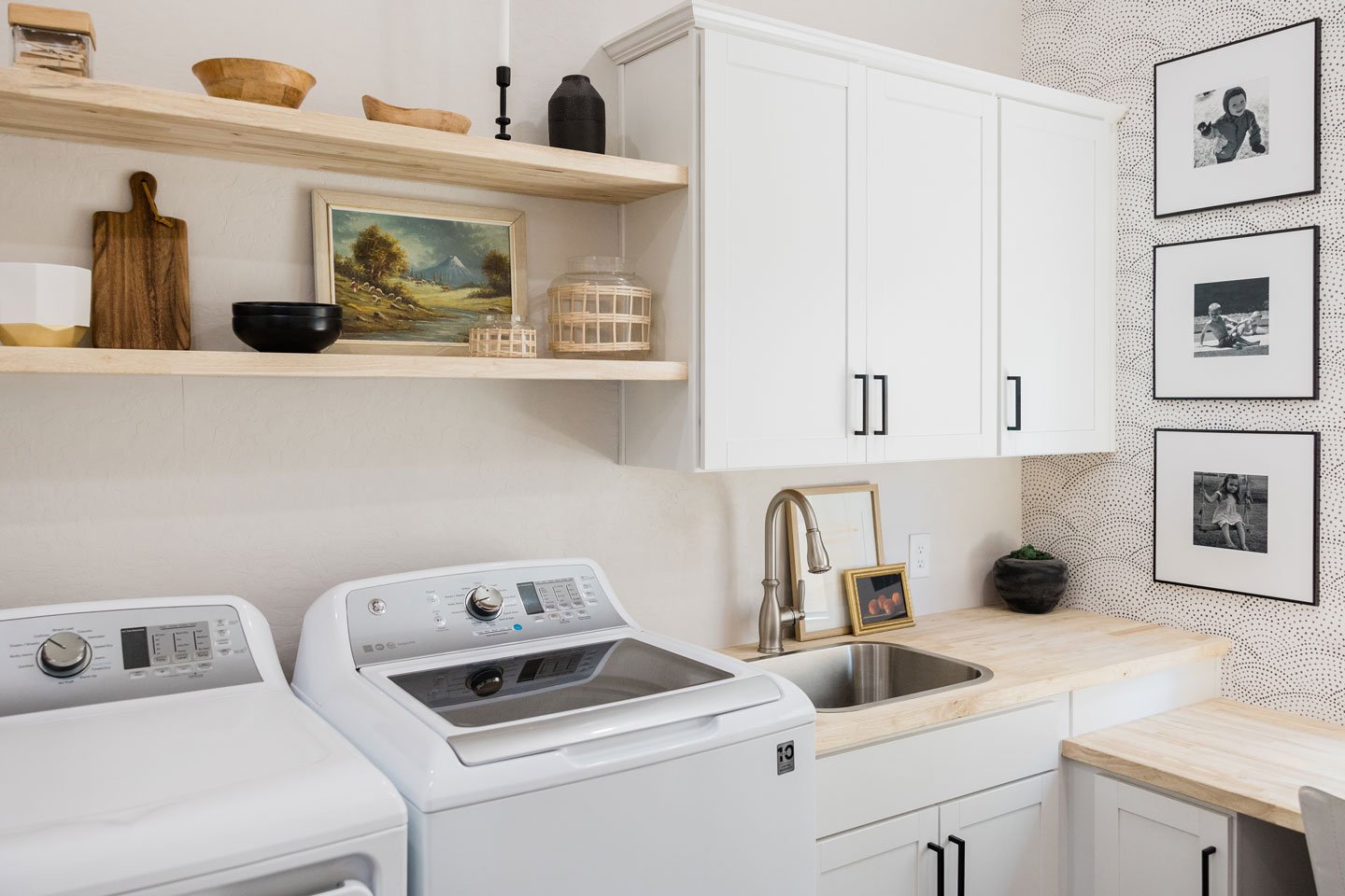 modern home renovated laundry room